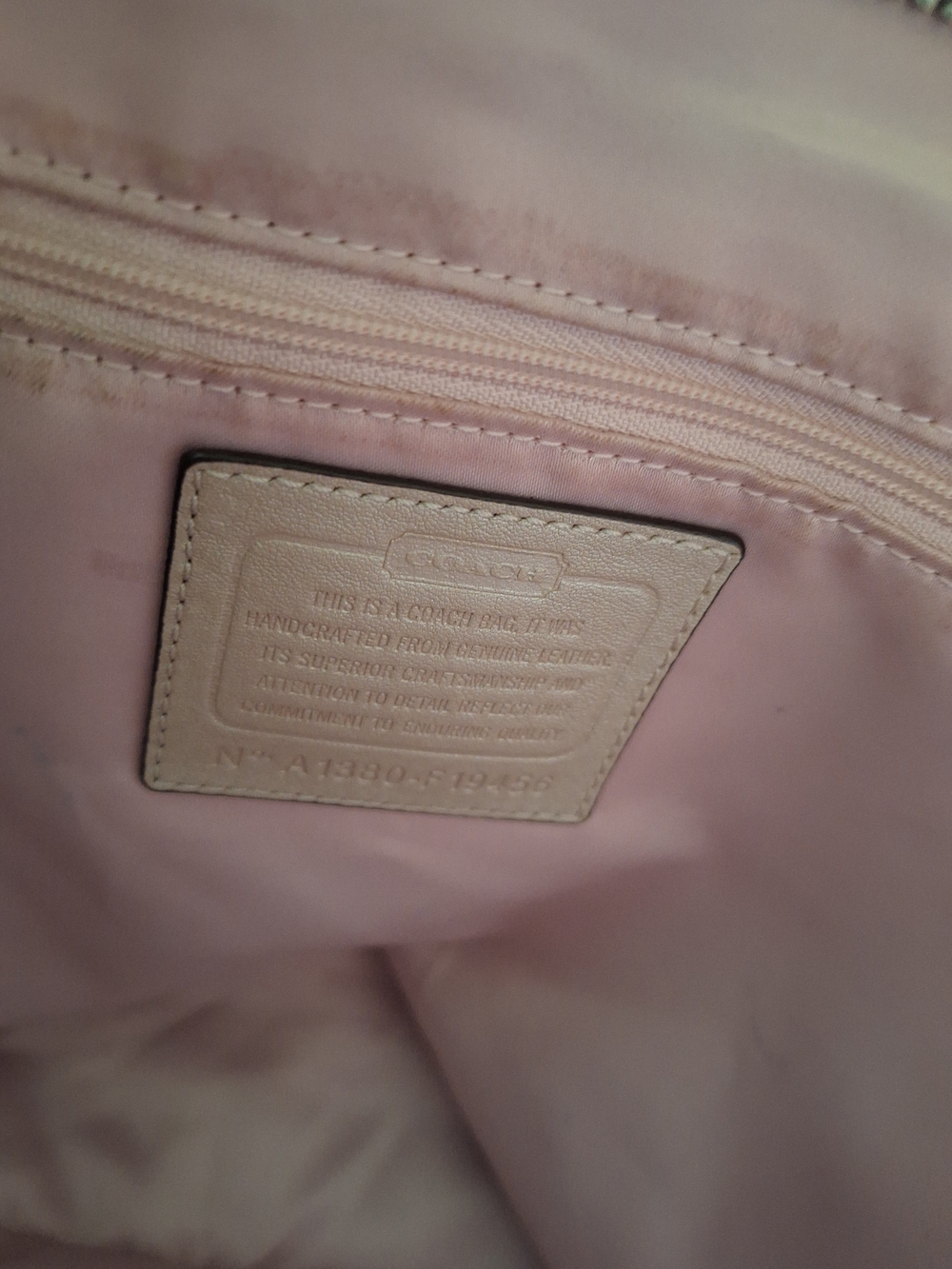 Coach Leather Tote Bag in Light Beige - Picture 7 of 12